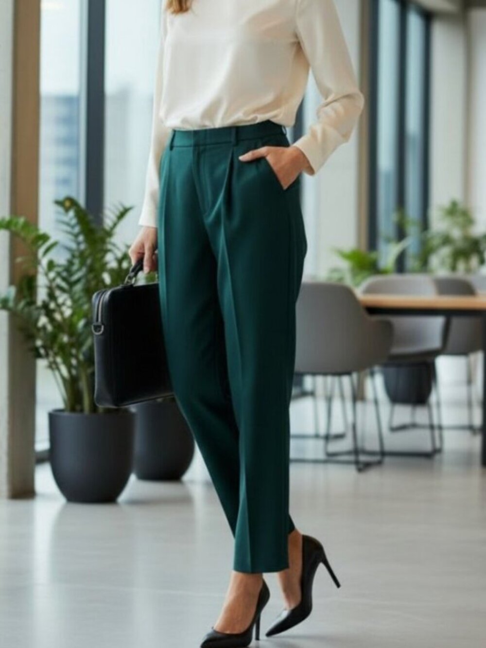 Charter Club Forest Green Wool Dress Pants Size 14
